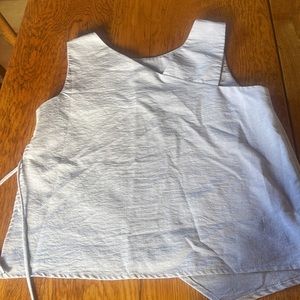 Lavender Lightweight Linen-Feel Tank Asymmetrical Detail Side Tie Spring Summer